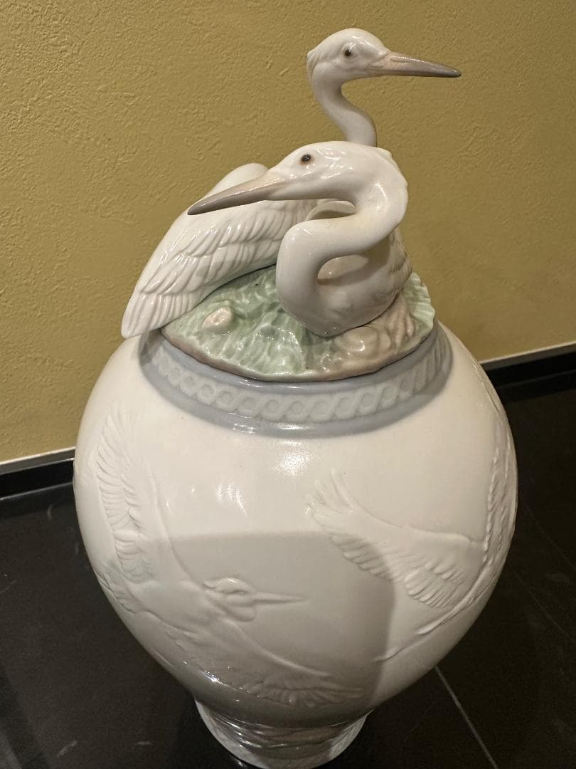 ◆リヤドロ LLADRO 06880 サギの王国 花瓶 フラワーベース 鷺◆