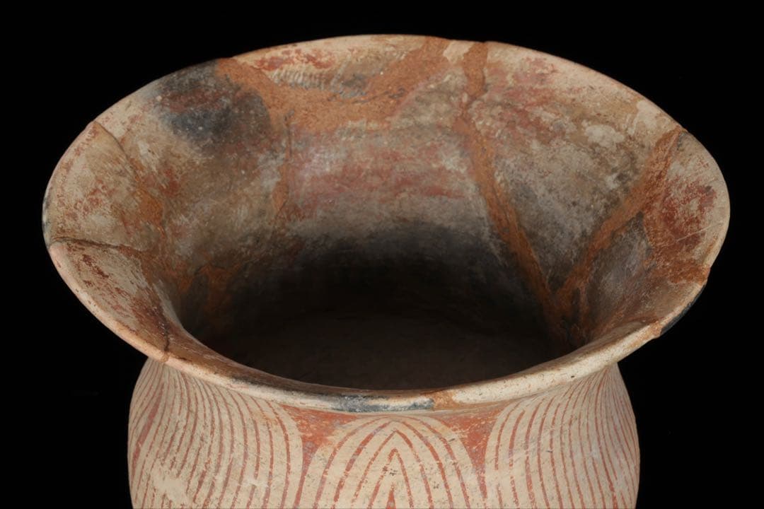 古代 バンチェン土器 彩文土器 タイ古陶 箱付 紀元前 出土 発掘品 東南アジア