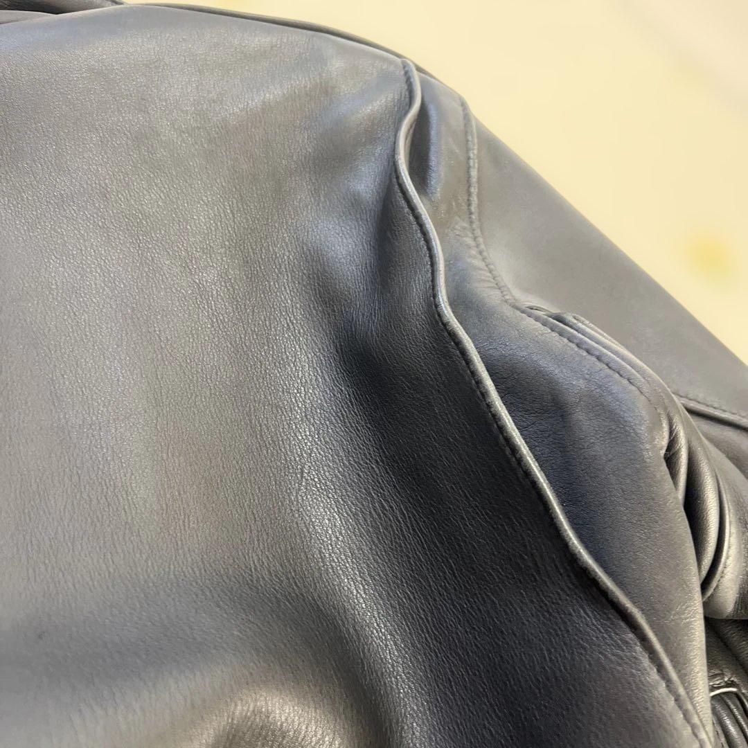 【ゆう】Schott 642 ブラックレザー シングルライダース 36