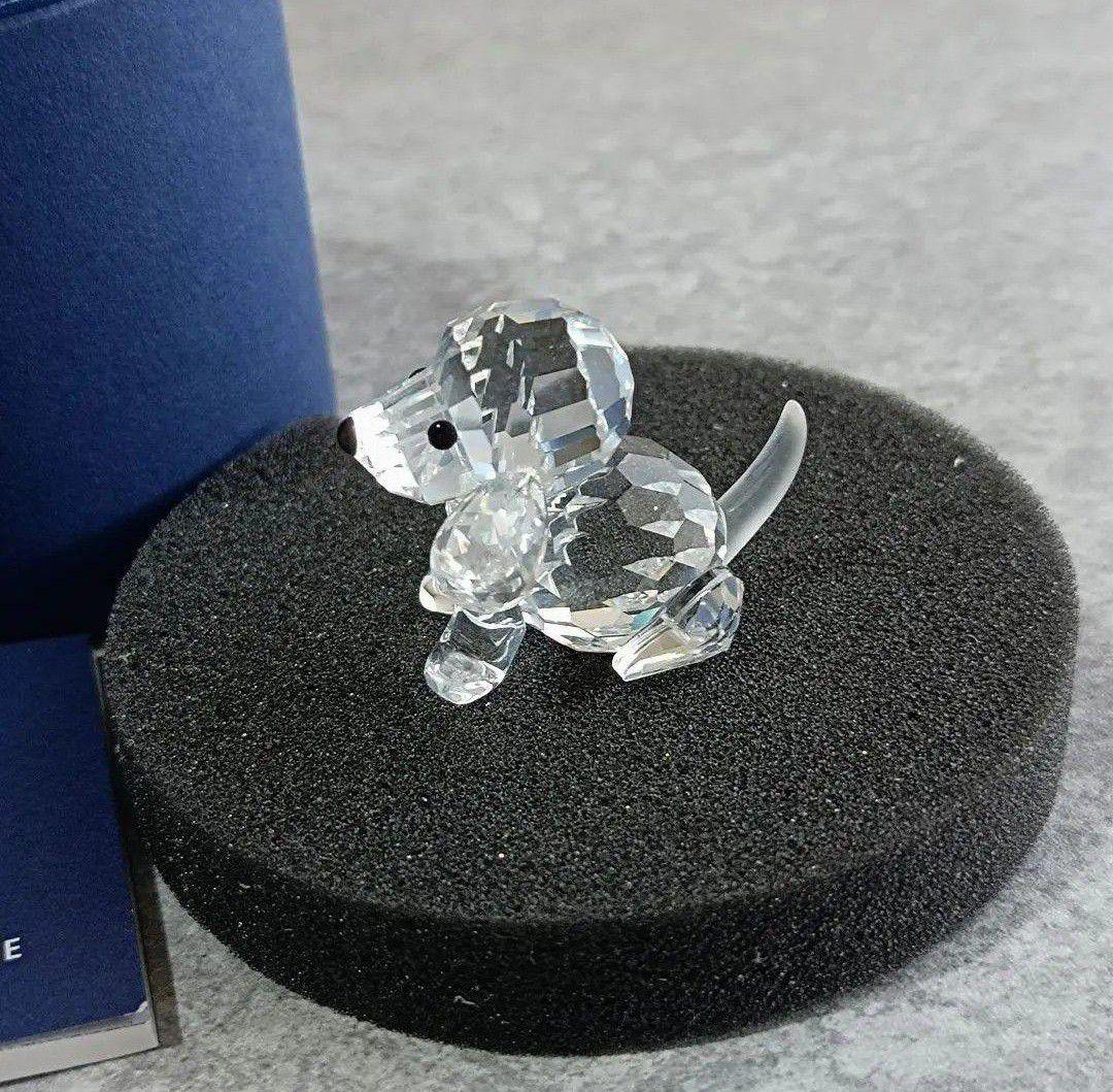 ☘小さな可愛いさ☘ 【SWAROVSKI スワロフスキー】 犬 置物 インテリア