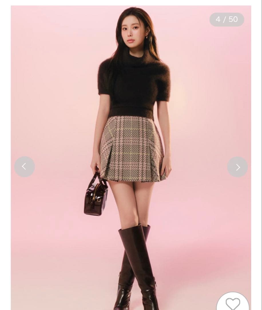 Sustainableロービングチェックミニスカート