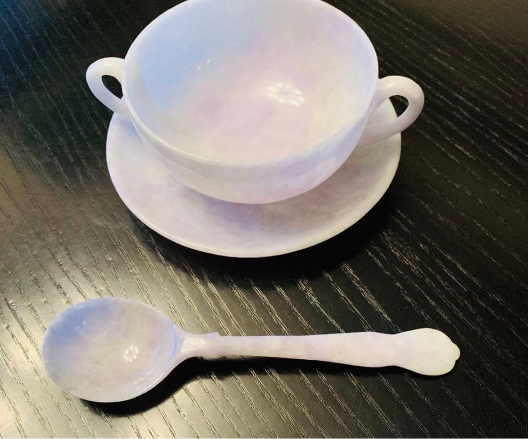 ラベンダー翡翠　器と匙
