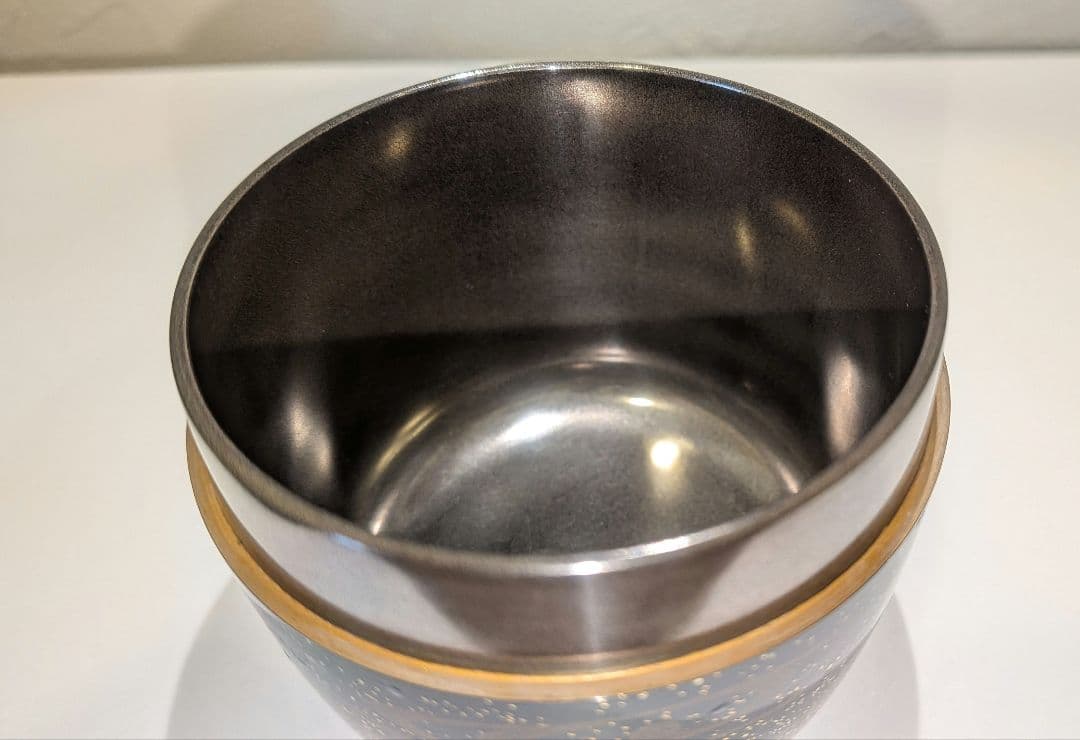 蝙蝠蒔絵　大棗　紫月作　福士健　内銀溜塗　蝙蝠に軍配　輪島塗　茶道具