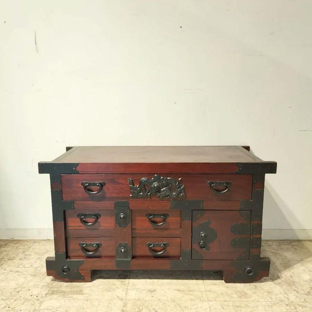 M♦ヒクラジ　伝統的　木製箪笥　時代箪笥　民芸調家具