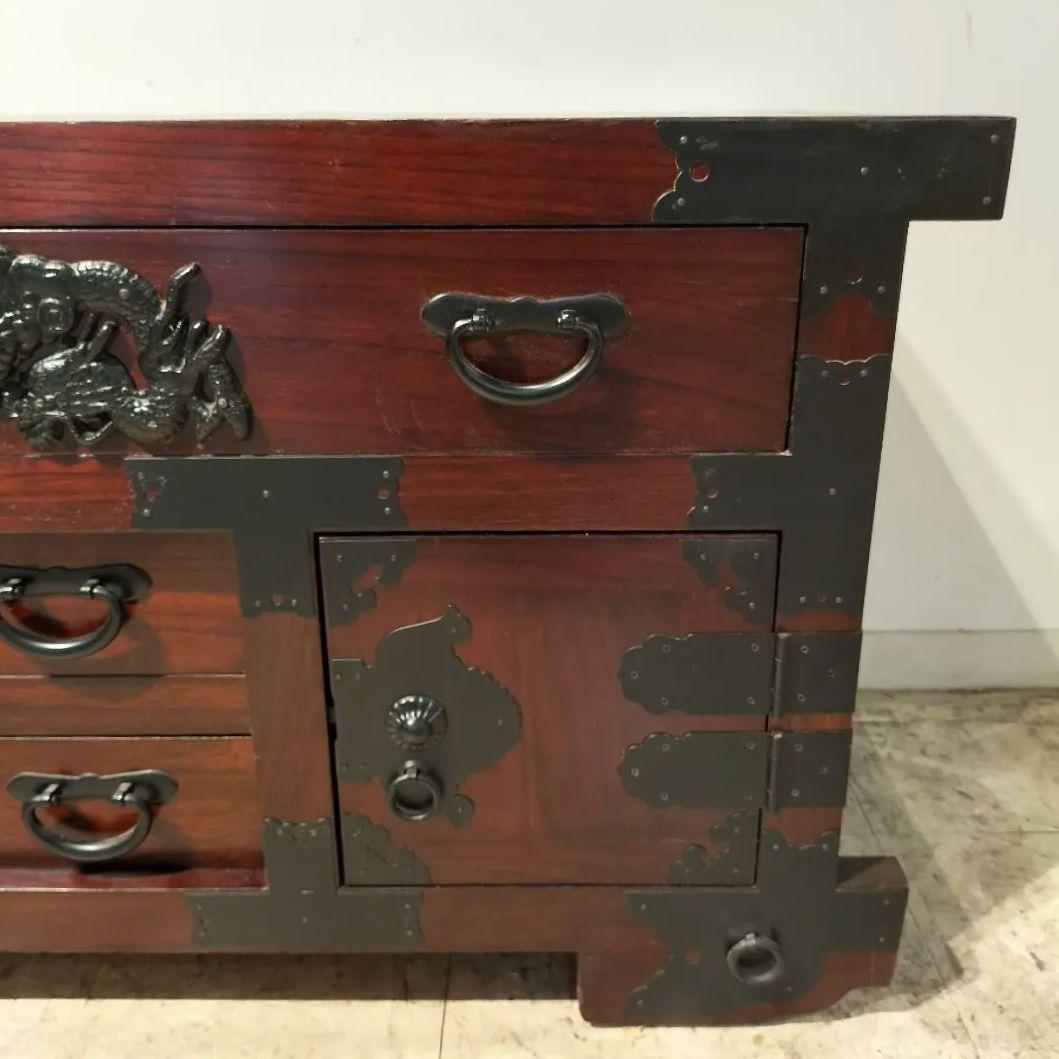 M♦ヒクラジ　伝統的　木製箪笥　時代箪笥　民芸調家具