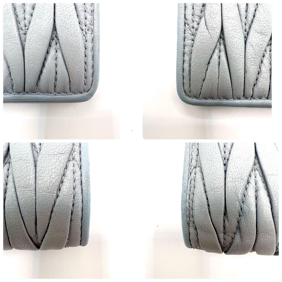 極美品✨ 現行モデル miu miu ミュウミュウ マテラッセ 二つ折り財布