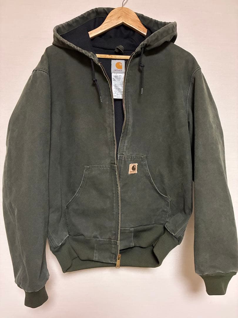 極美品 Carhartt アクティブジャケット J25 MOS モスグリーン M