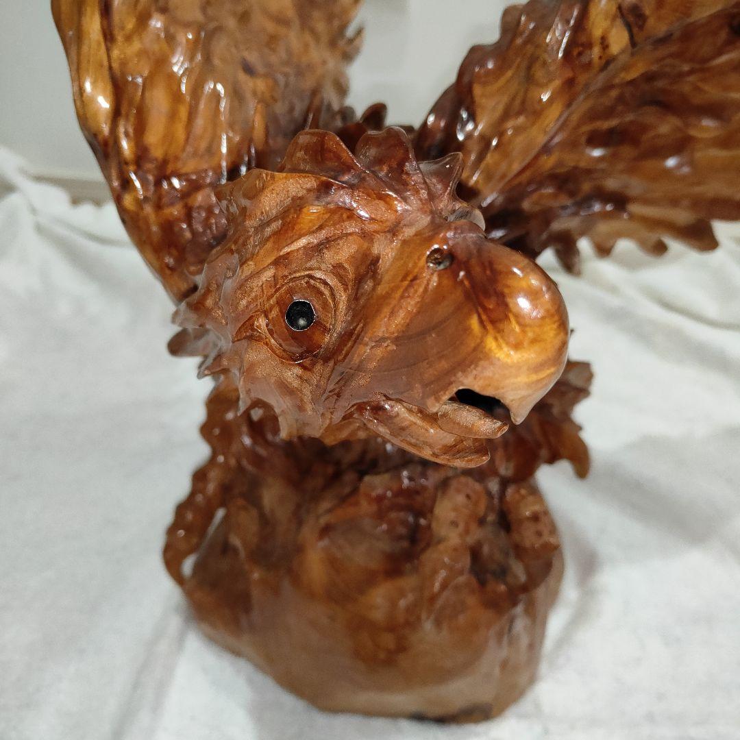 木彫り 鷲 インテリア装飾