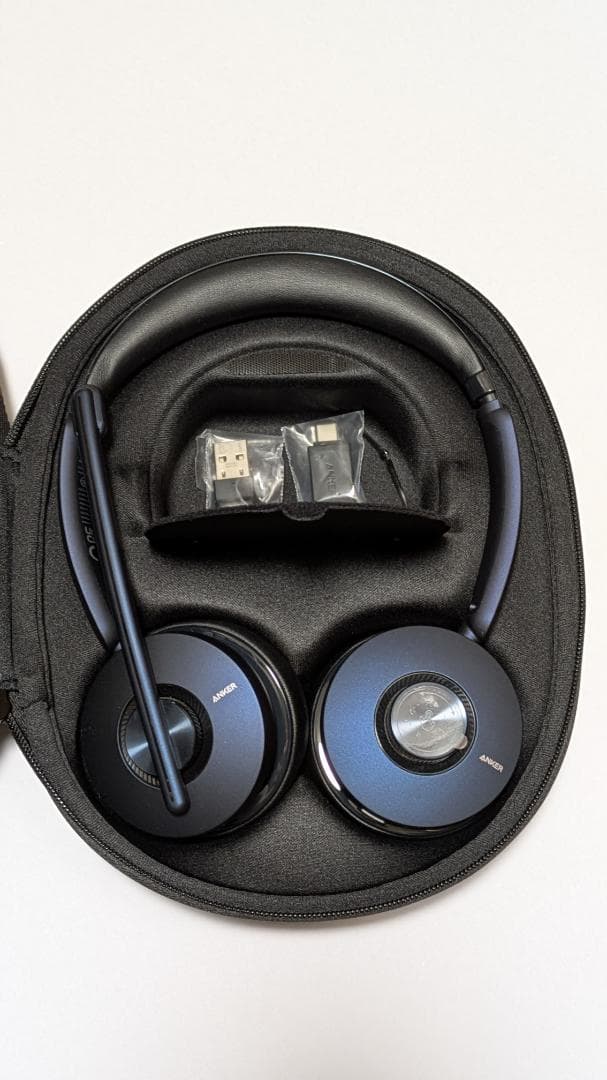 Anker PowerConf H700 ワイヤレスヘッドセット 充電スタンド付