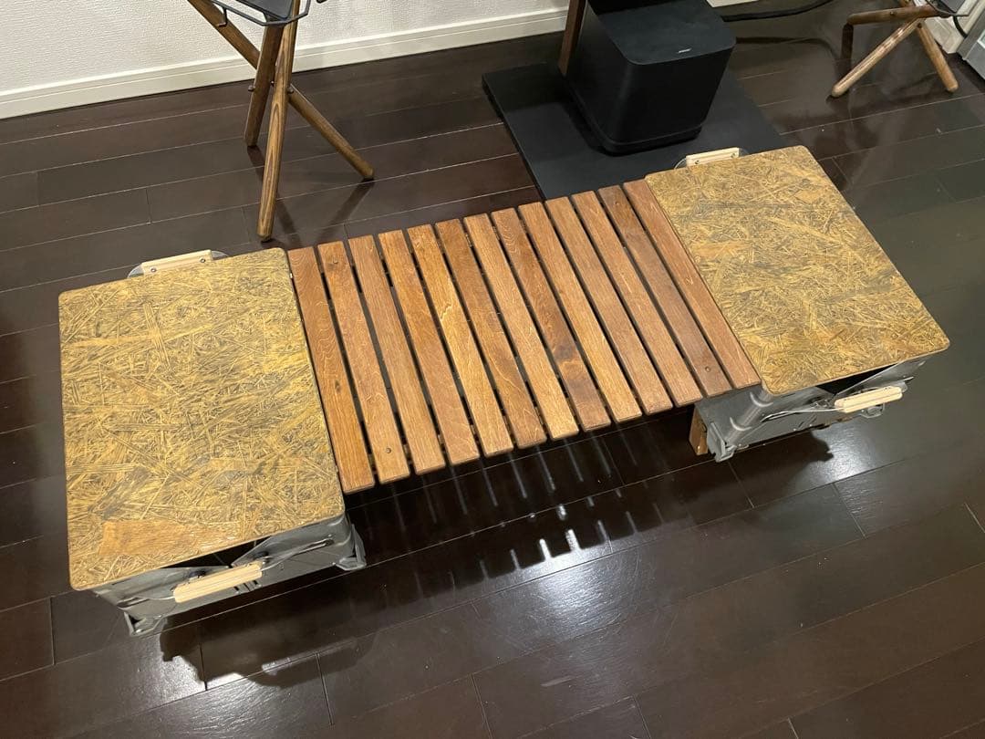 peak シェルフコンテナ25用の脚、天板、ブリッジテーブルセット