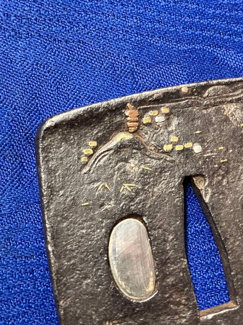 自然の風景 鍔(つば) 約6.5cm 鉄鍔