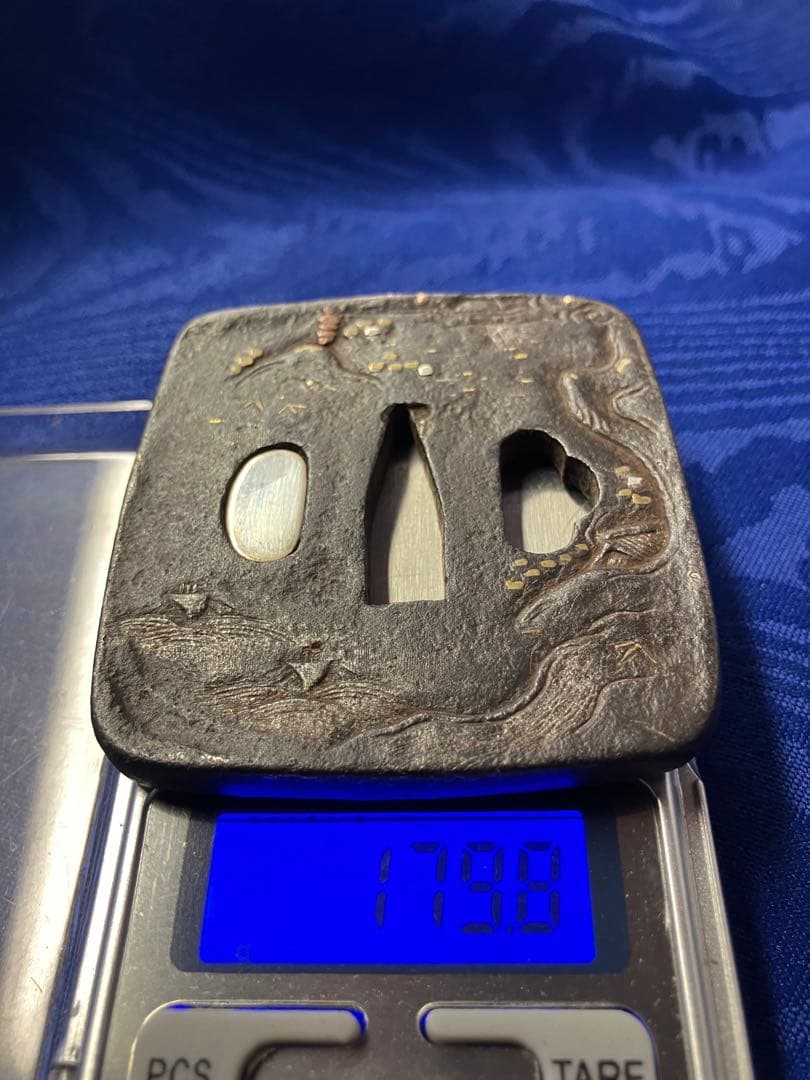 自然の風景 鍔(つば) 約6.5cm 鉄鍔