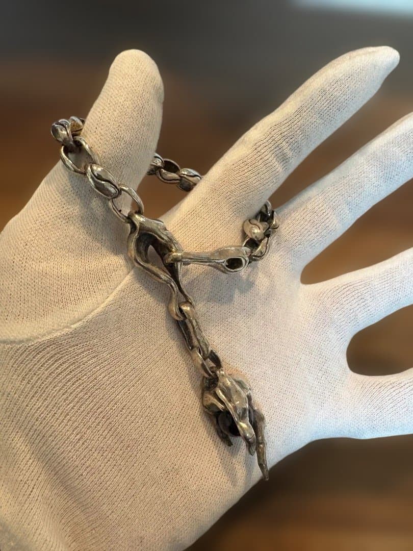 シルバー チェーンブレスレット 爪モチーフ