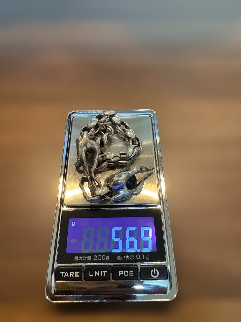 シルバー チェーンブレスレット 爪モチーフ