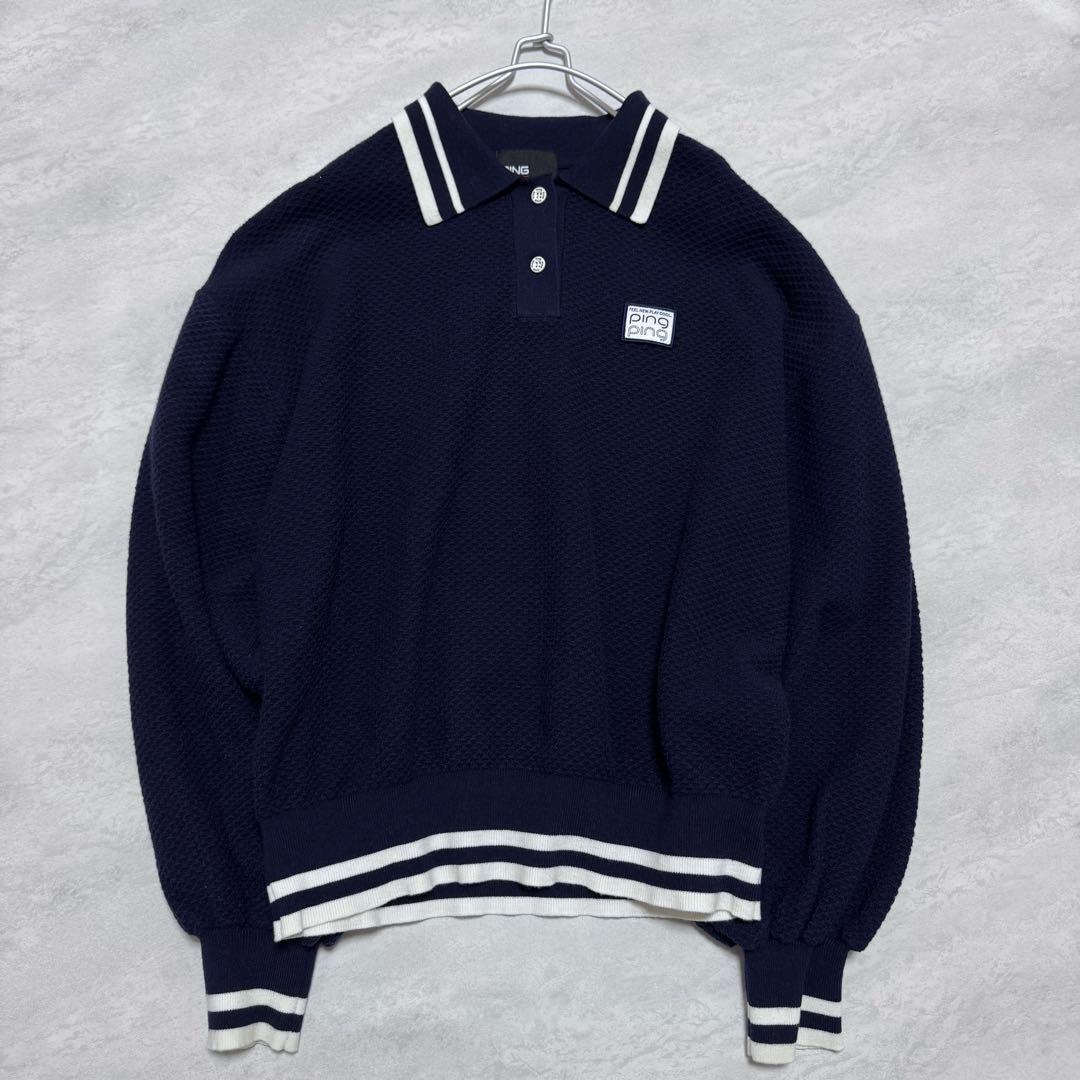 PING ピン ニットセットアップ トップス&プリーツスカート L