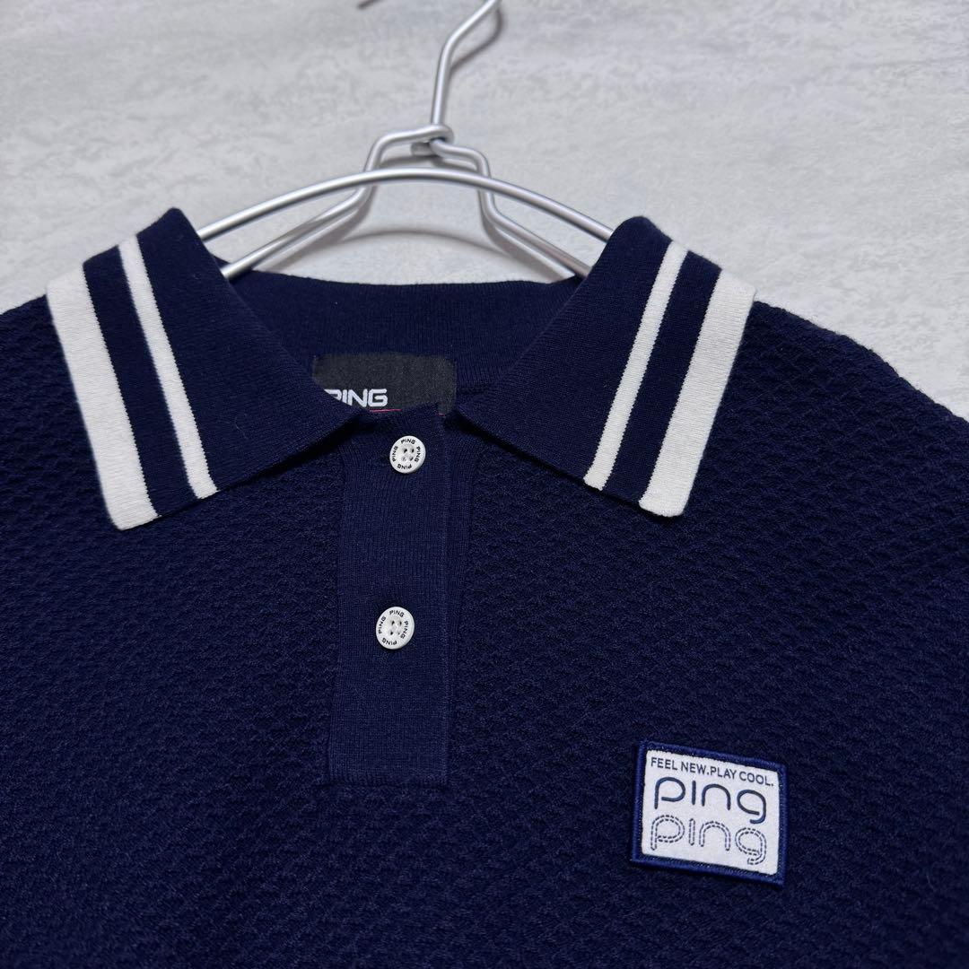 PING ピン ニットセットアップ トップス&プリーツスカート L