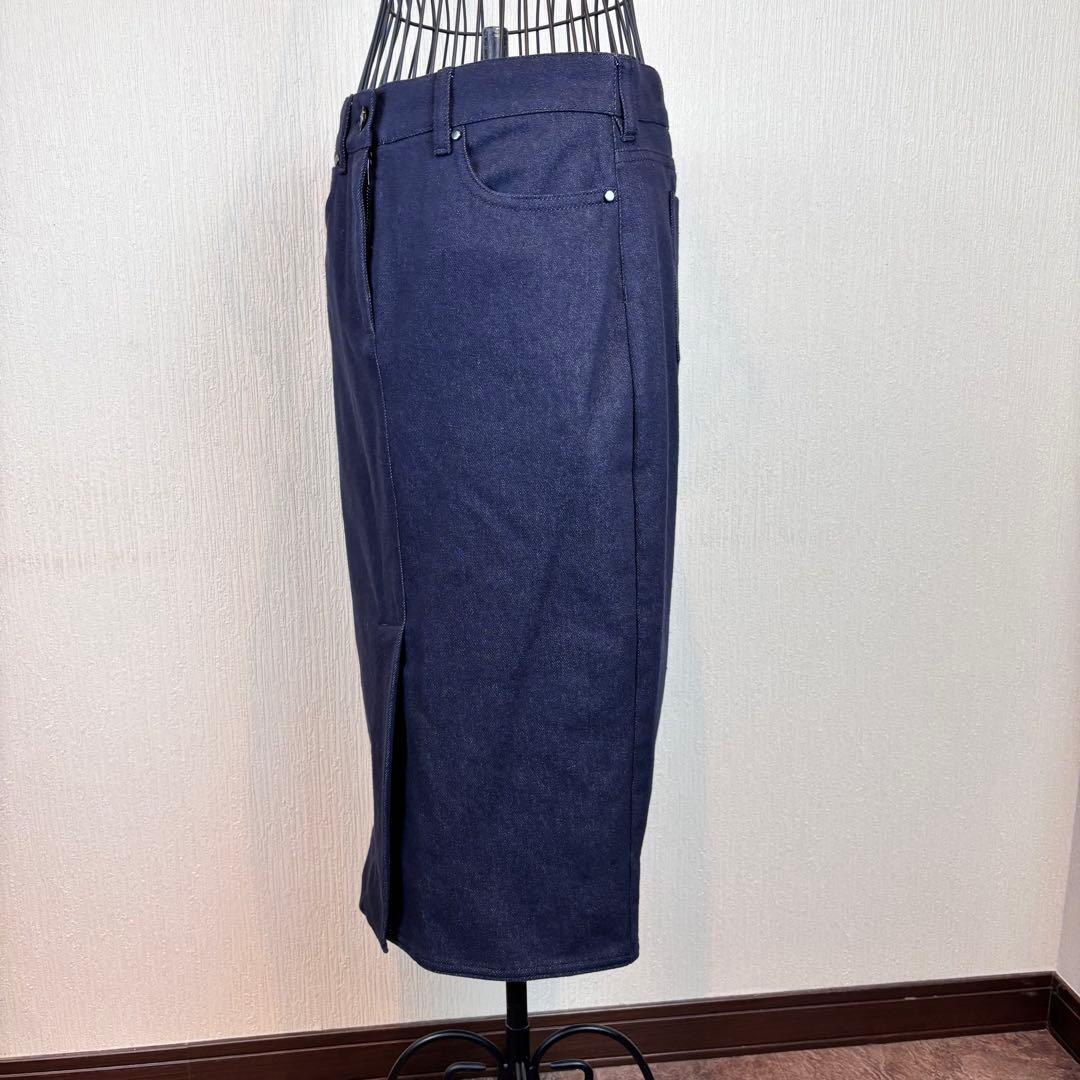 ★Max Mara★マックスマーラ★紺デニム タイトスカートスリット入★白タグ★