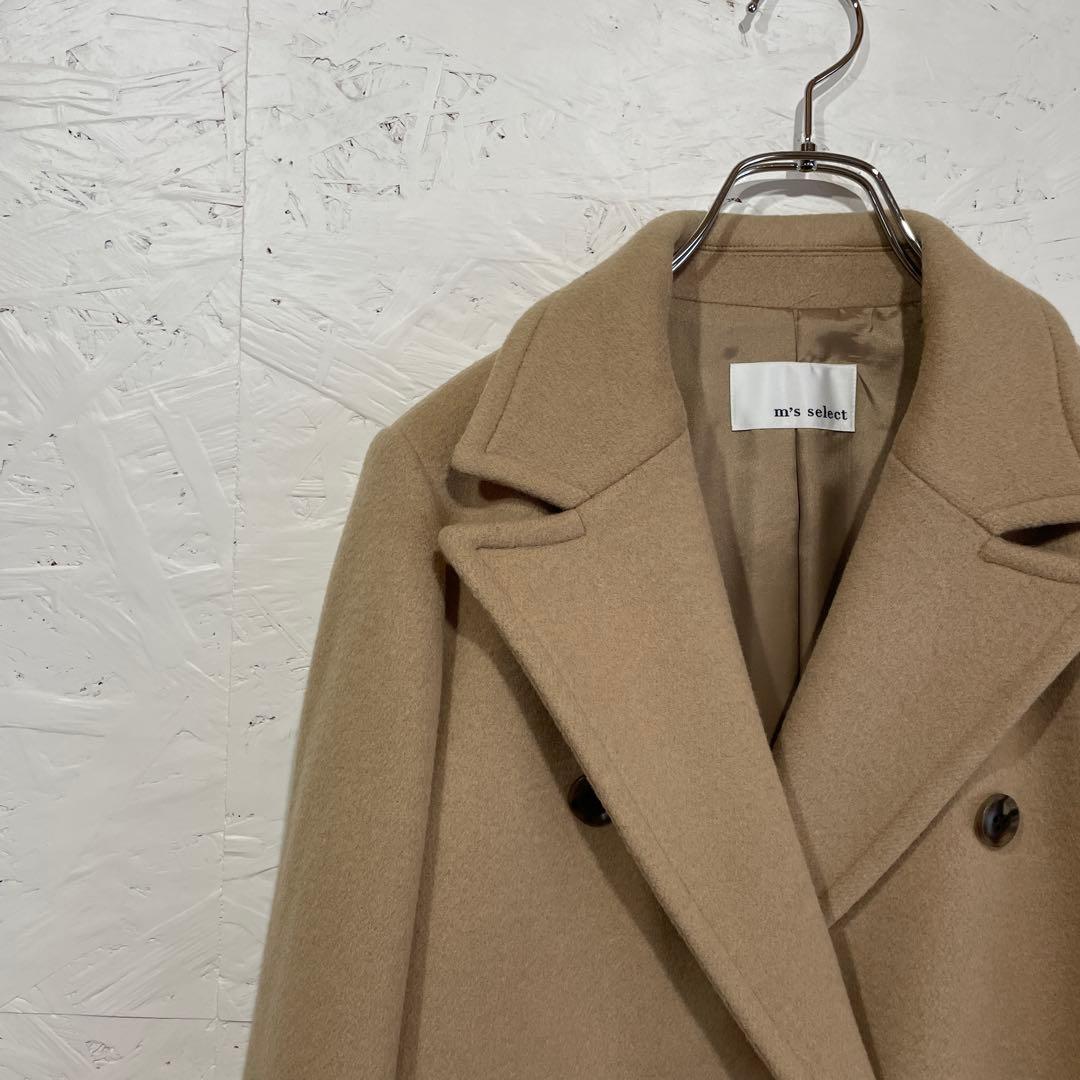 新品未使用タグ付き　日本製　カシミヤ混【m's select】ウールコート　38