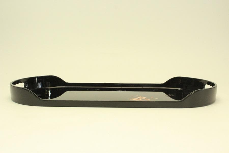 煎茶盆 枝花紋 蒔絵 盆(A734)