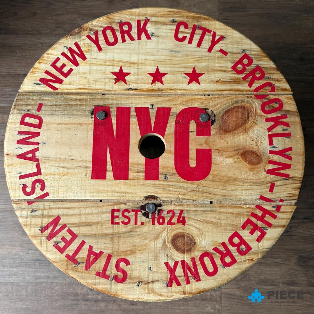 ケーブルドラム 電線ドラム テーブル アメリカン インテリア ガレージ NYC③