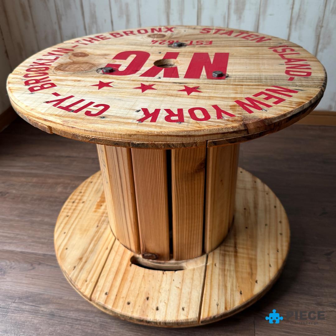 ケーブルドラム 電線ドラム テーブル アメリカン インテリア ガレージ NYC③