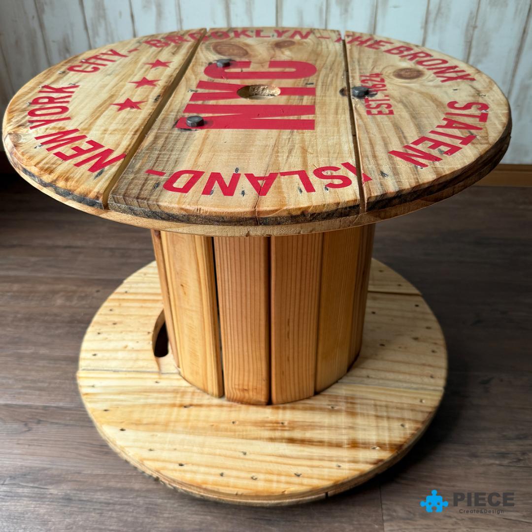 ケーブルドラム 電線ドラム テーブル アメリカン インテリア ガレージ NYC③