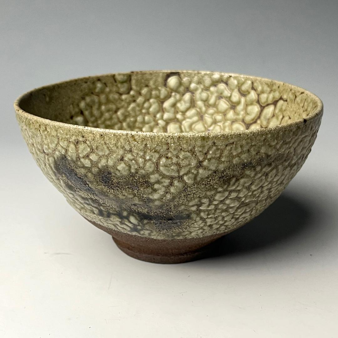 初荷 梅花皮 茶碗 時代物 茶道具 有名小説家蒐集品 SN95