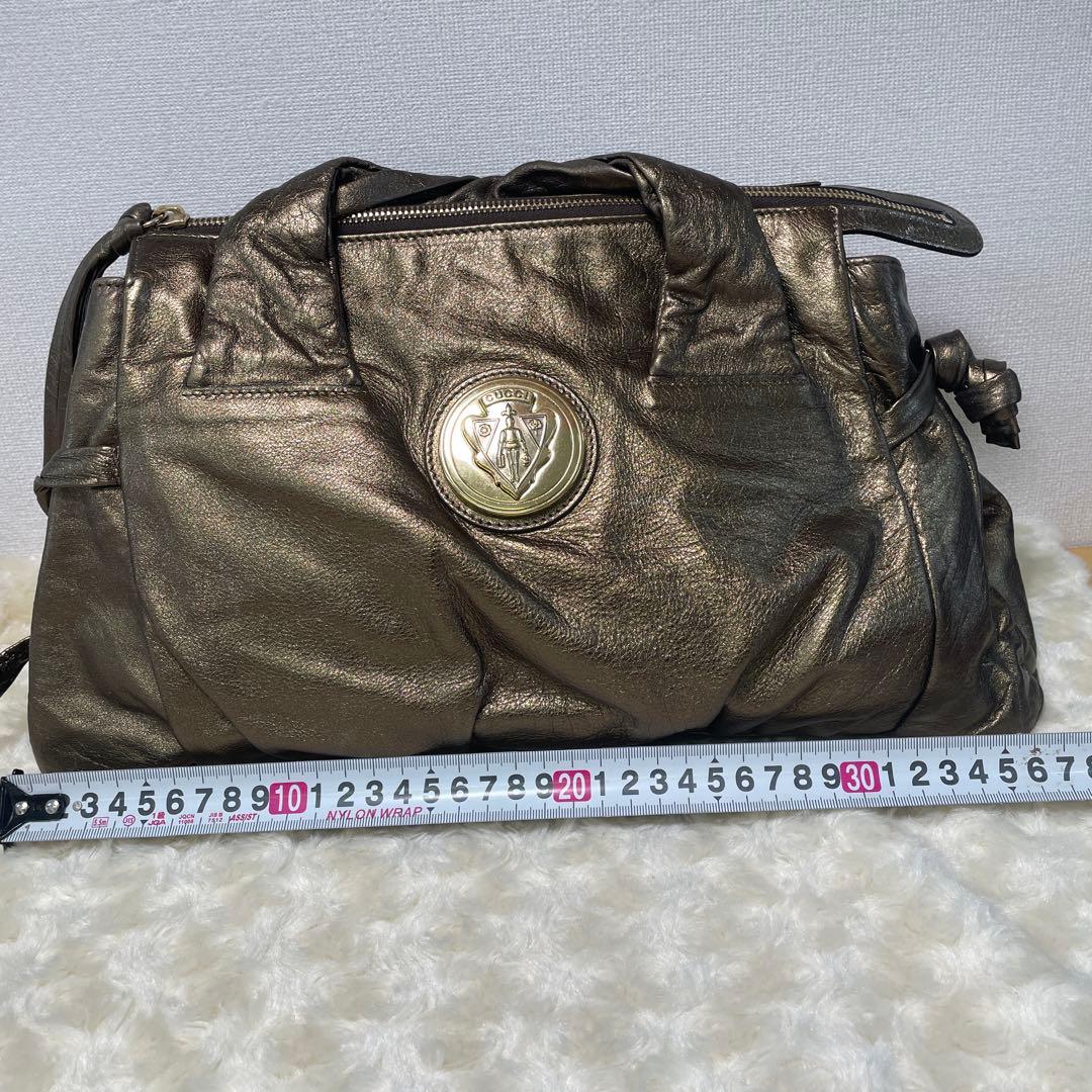 GUCCI グッチ ヒステリア メタリックレザー バッグ