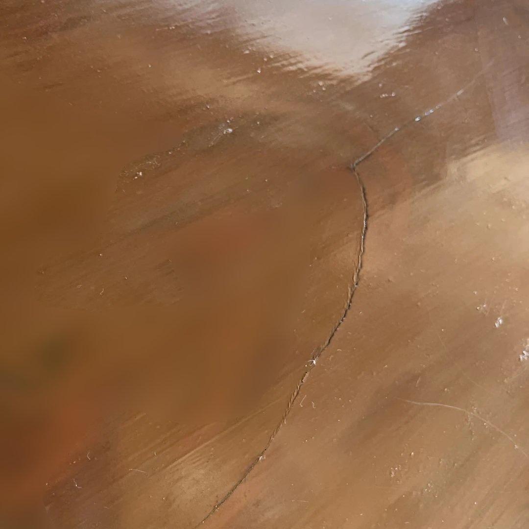 昭和レトロな木製円形座卓