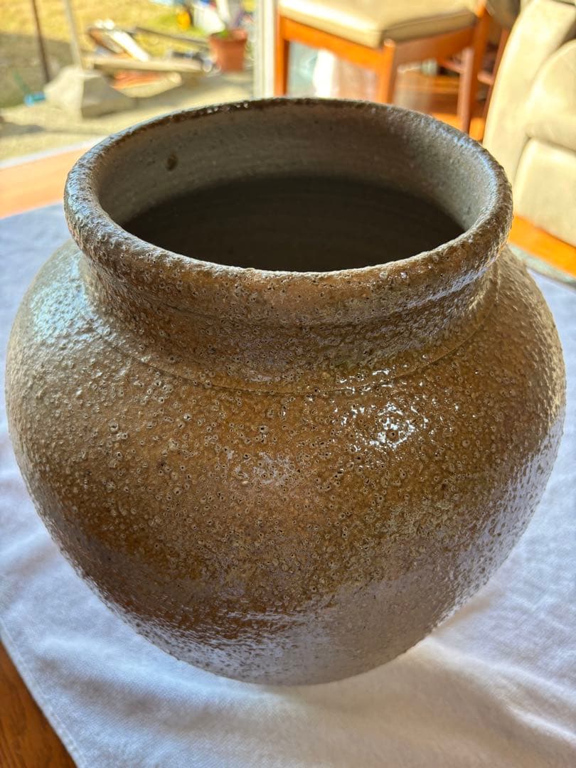 信楽焼　壺　花瓶　生花陶器　アンティーク置物