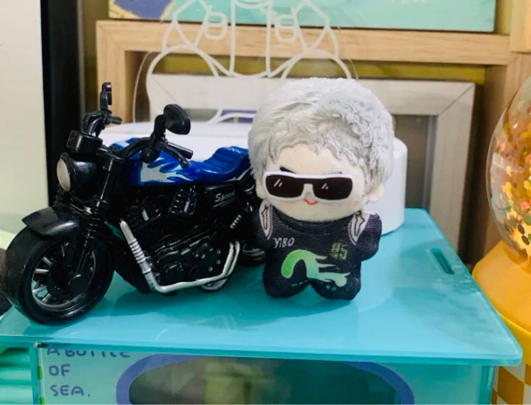 5cm 王一博 バイク 黒T  ぬいぐるみ 着せ替え 専用衣装