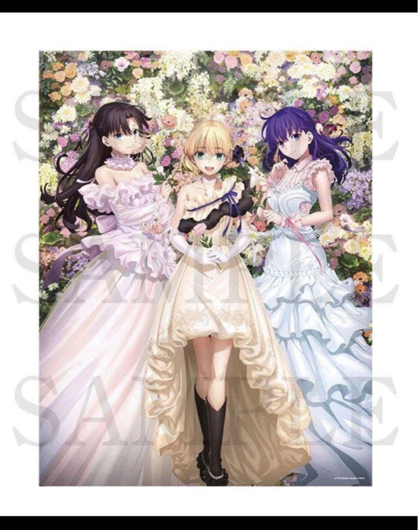 Fate/stay night 20周年記念コンサート　等身大布ポスター　集合