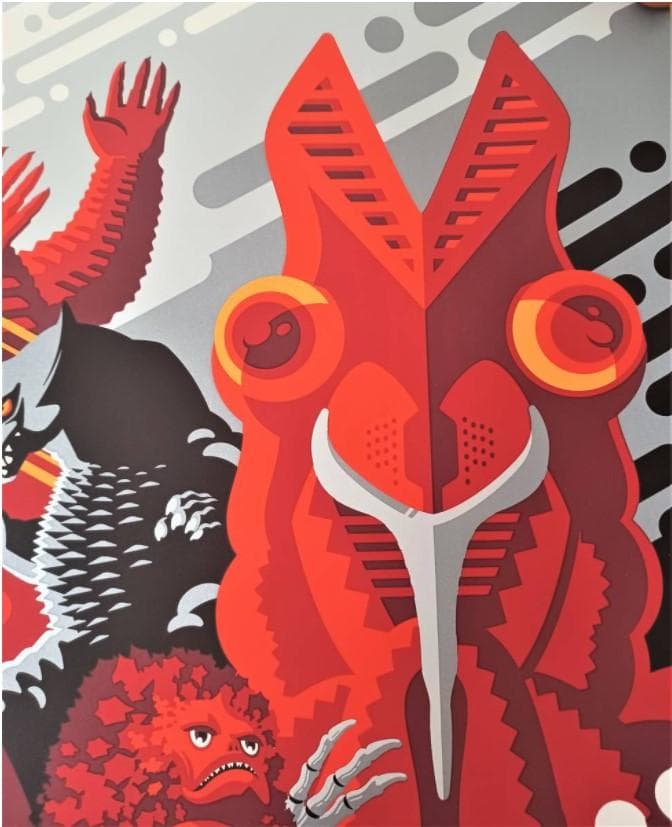 ウルトラマン55周年記念公式シルクスクリーンポスター　円谷プロ　レッドキング