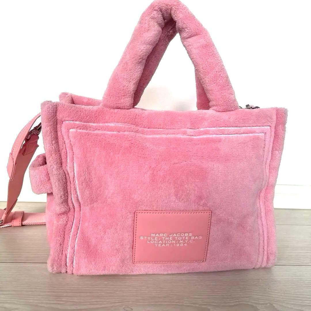 マークジェイコブス　ザトートバッグ　ファー2wayショルダーバッグ　ピンク