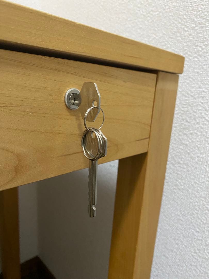 木製シンプルデザインテーブル 引き出し付き