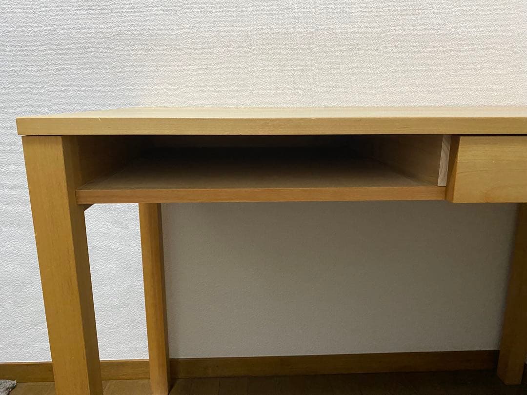 木製シンプルデザインテーブル 引き出し付き