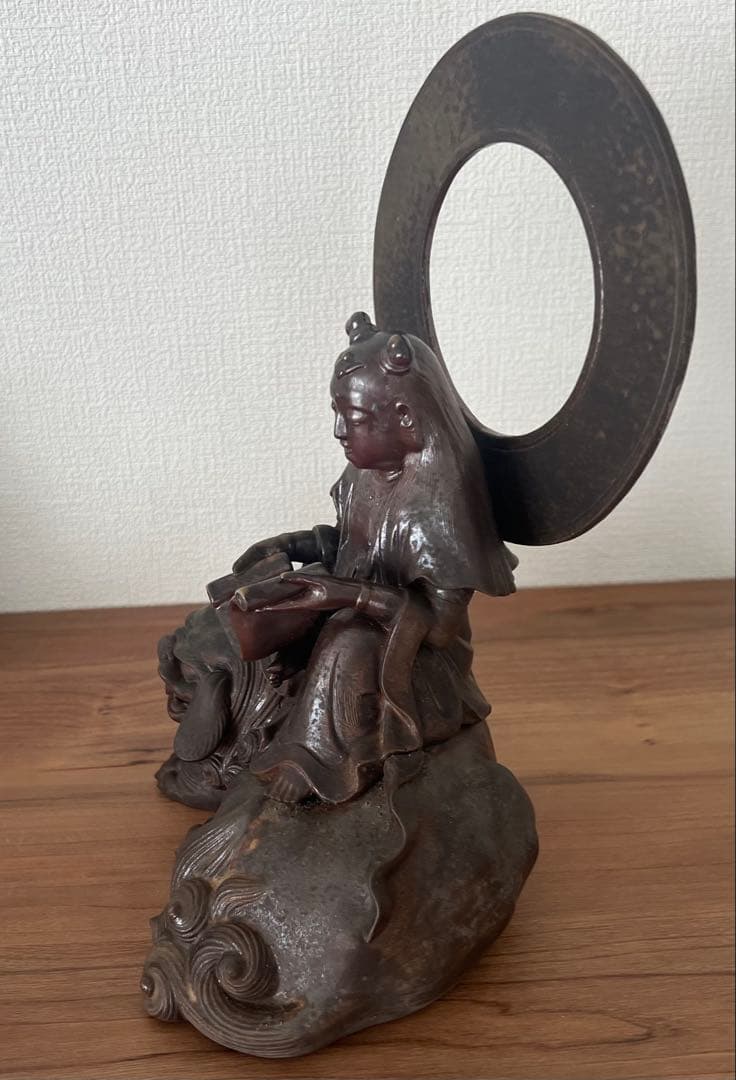 備前焼 文殊菩薩獅子香炉 木村友啓作 古備前写し共箱 アンティーク 美術工芸品