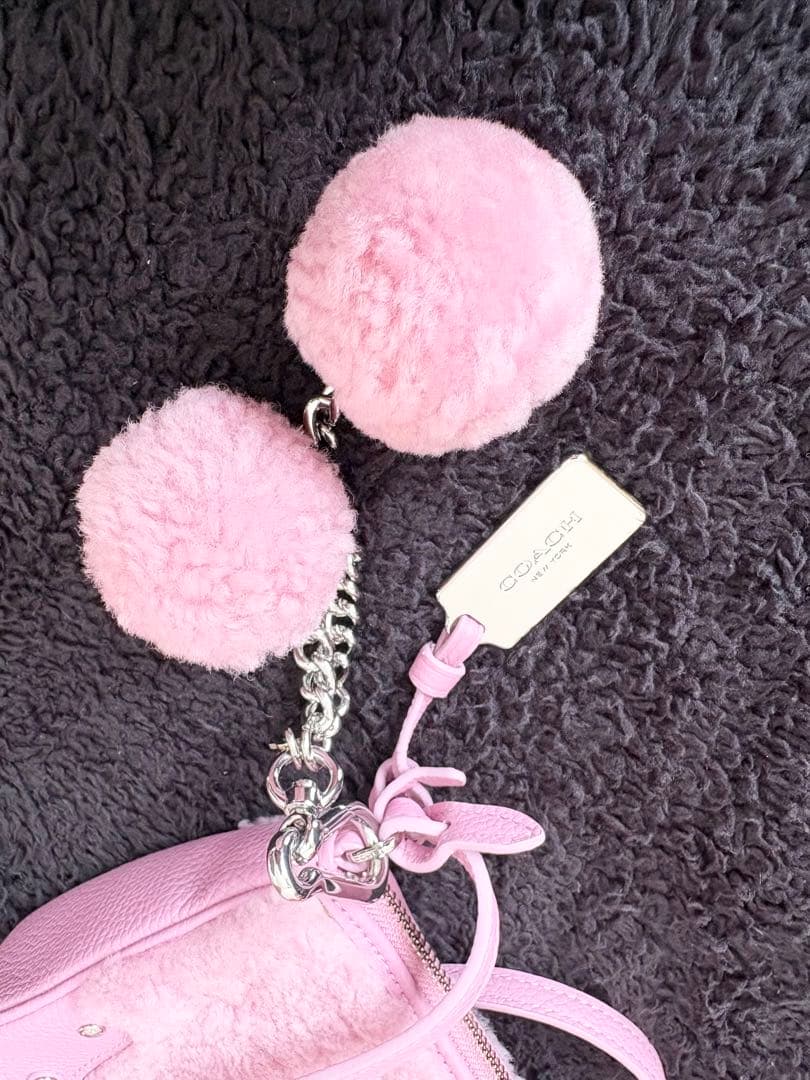 ❤️新品未使用❤️COACHコーチ スモールライダーポシェット ピンクキーホルダー付