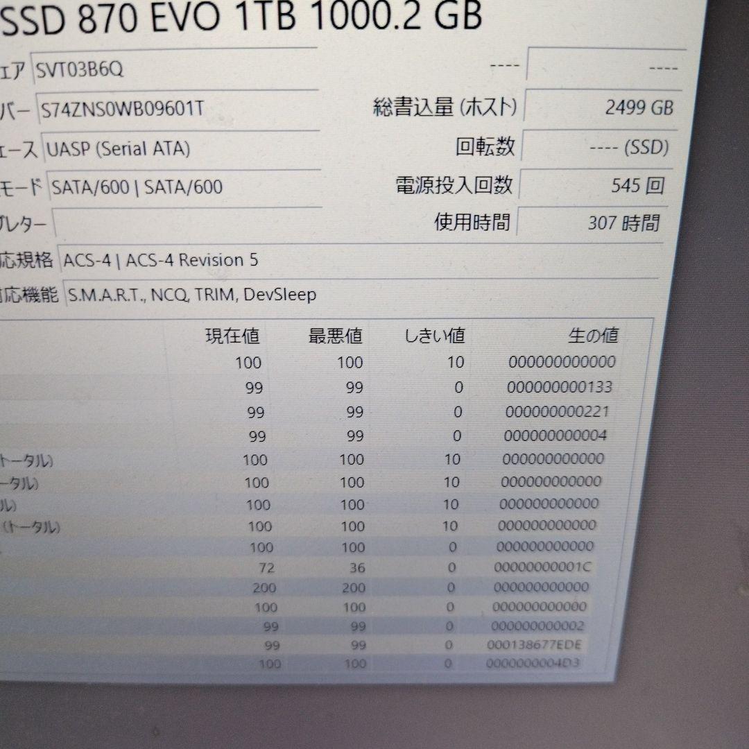 内蔵型SSD Samsung 870 EVO 1TB SSD
