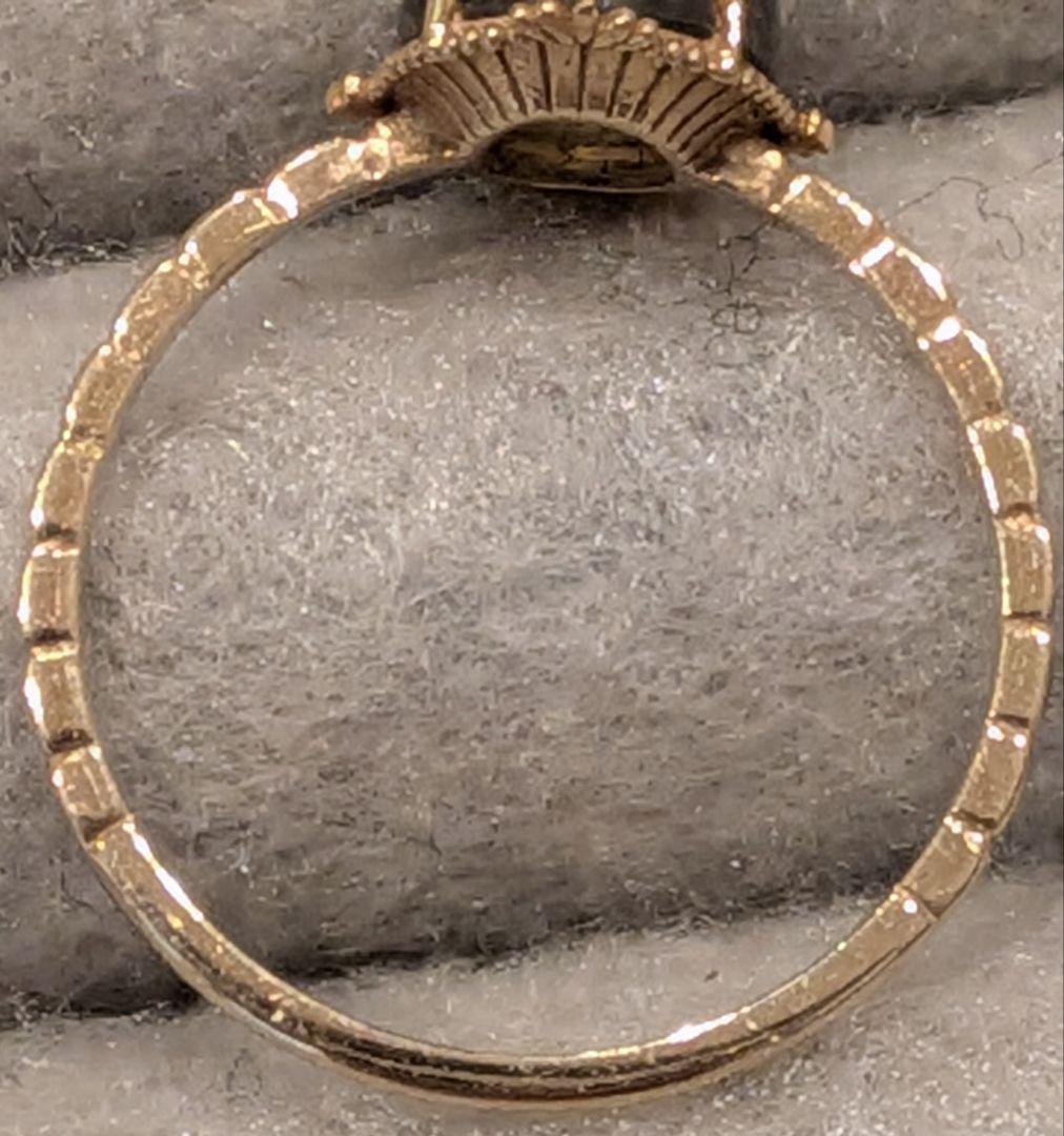 【NOIR DE POUPEE】K10 YG ラブラドライトリング　11号