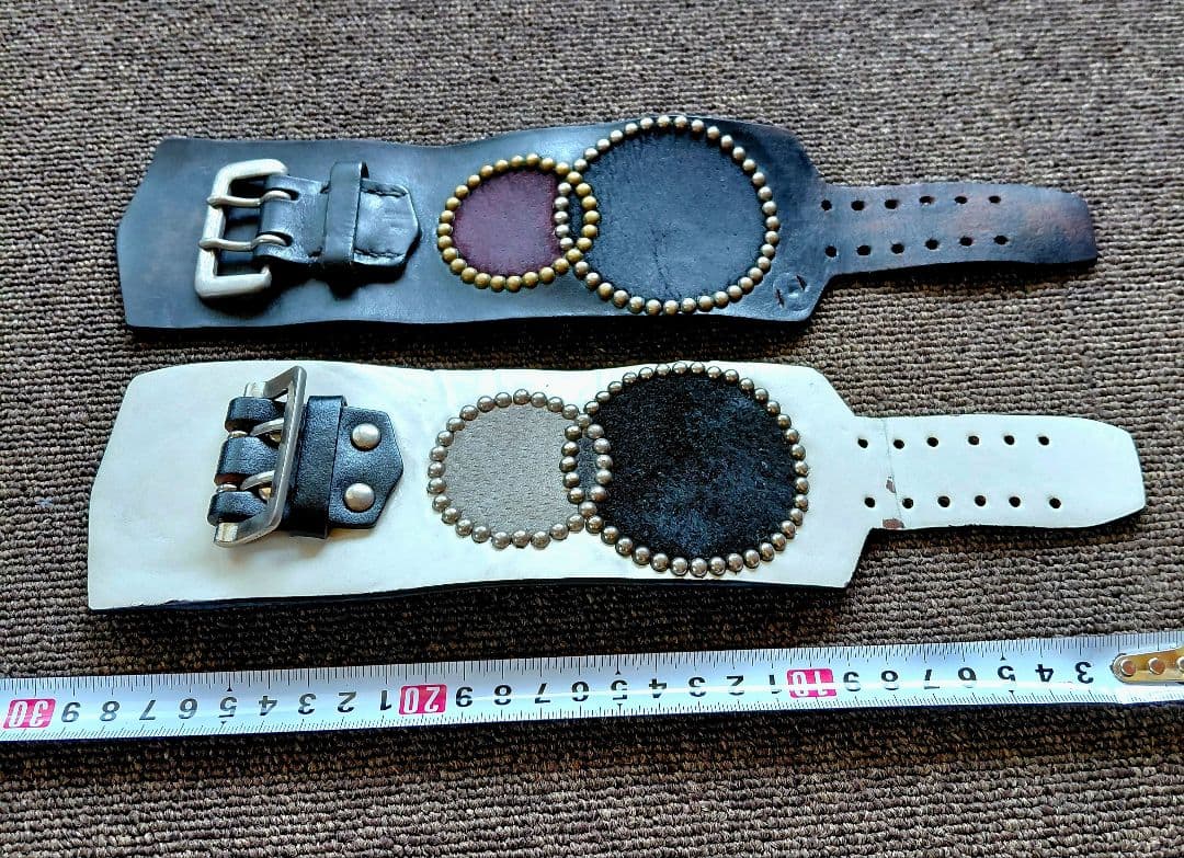 ウルフズヘッドタイプスタッズブレスレット 2点セット70㎜木村拓哉