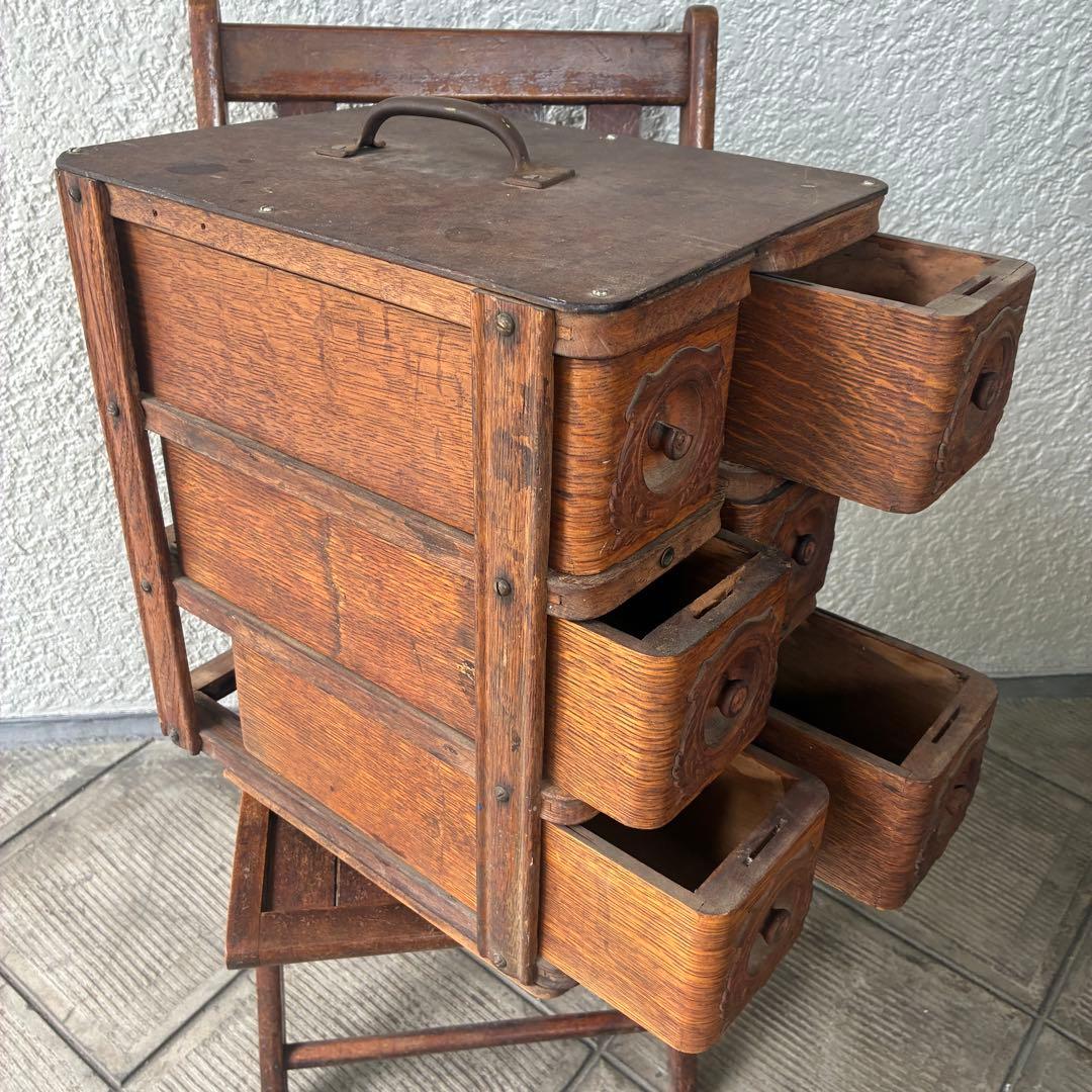 貴重！40's〜アメリカアンティーク 収納木箱ウッドボックス　USAヴィンテージ