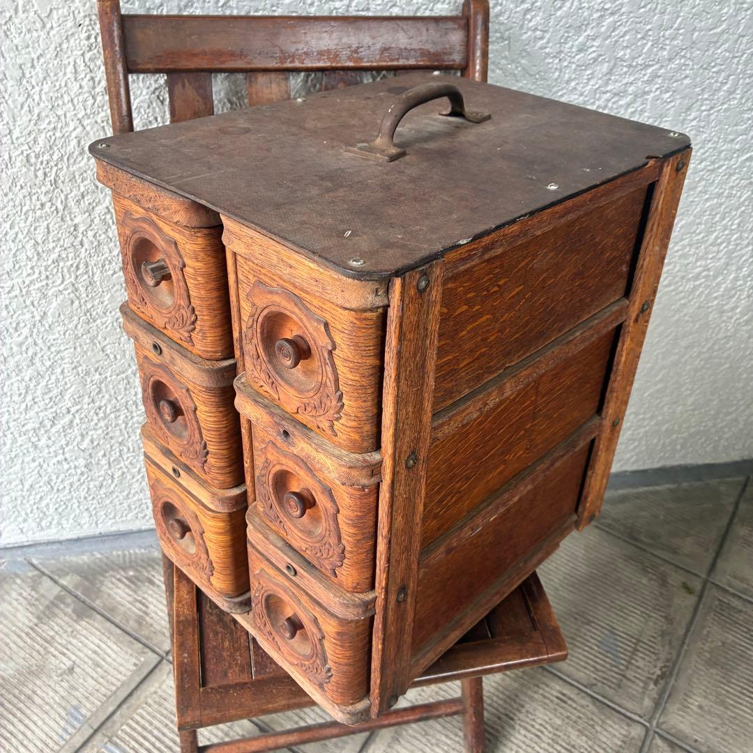 貴重！40's〜アメリカアンティーク 収納木箱ウッドボックス　USAヴィンテージ