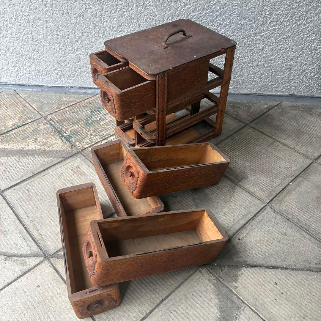 貴重！40's〜アメリカアンティーク 収納木箱ウッドボックス　USAヴィンテージ