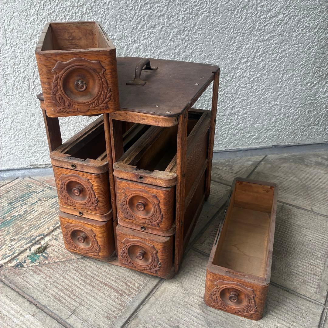 貴重！40's〜アメリカアンティーク 収納木箱ウッドボックス　USAヴィンテージ