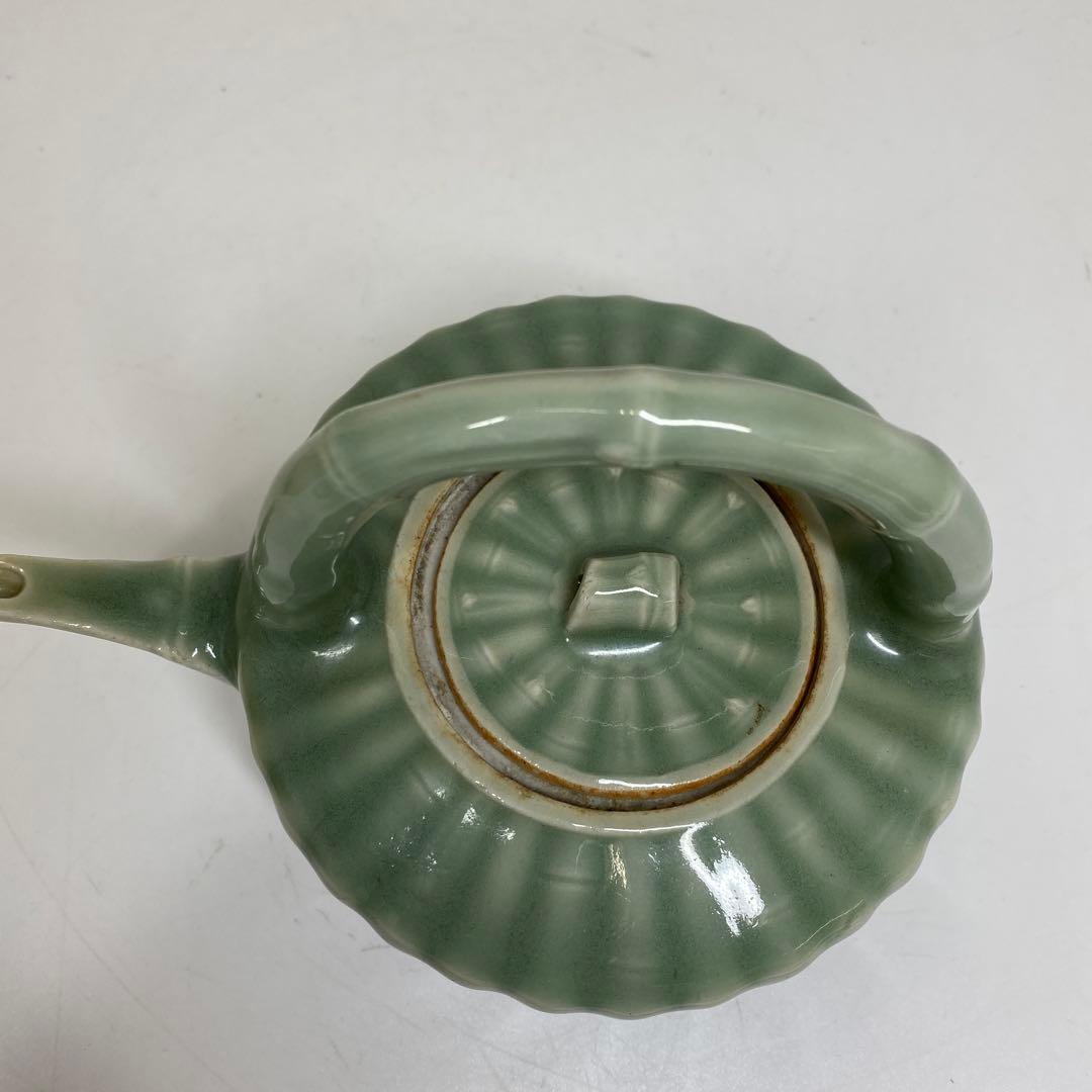 江戸後期　三田青磁　竹製　酒次　幅約17.3㎝ タルニ　東さ7-0204②