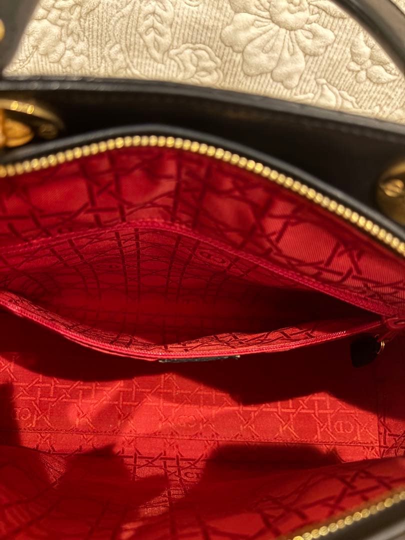 クリスチャンディオール レディディオール ハンドバッグ カナージュ 黒