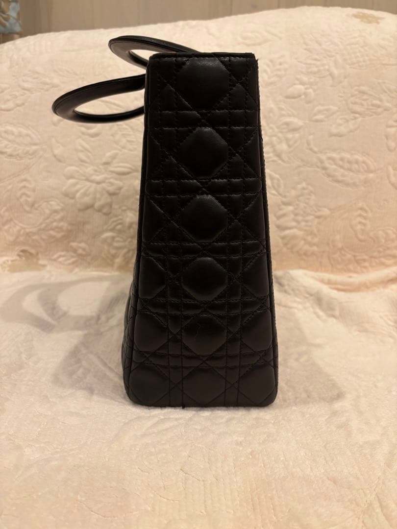 クリスチャンディオール レディディオール ハンドバッグ カナージュ 黒