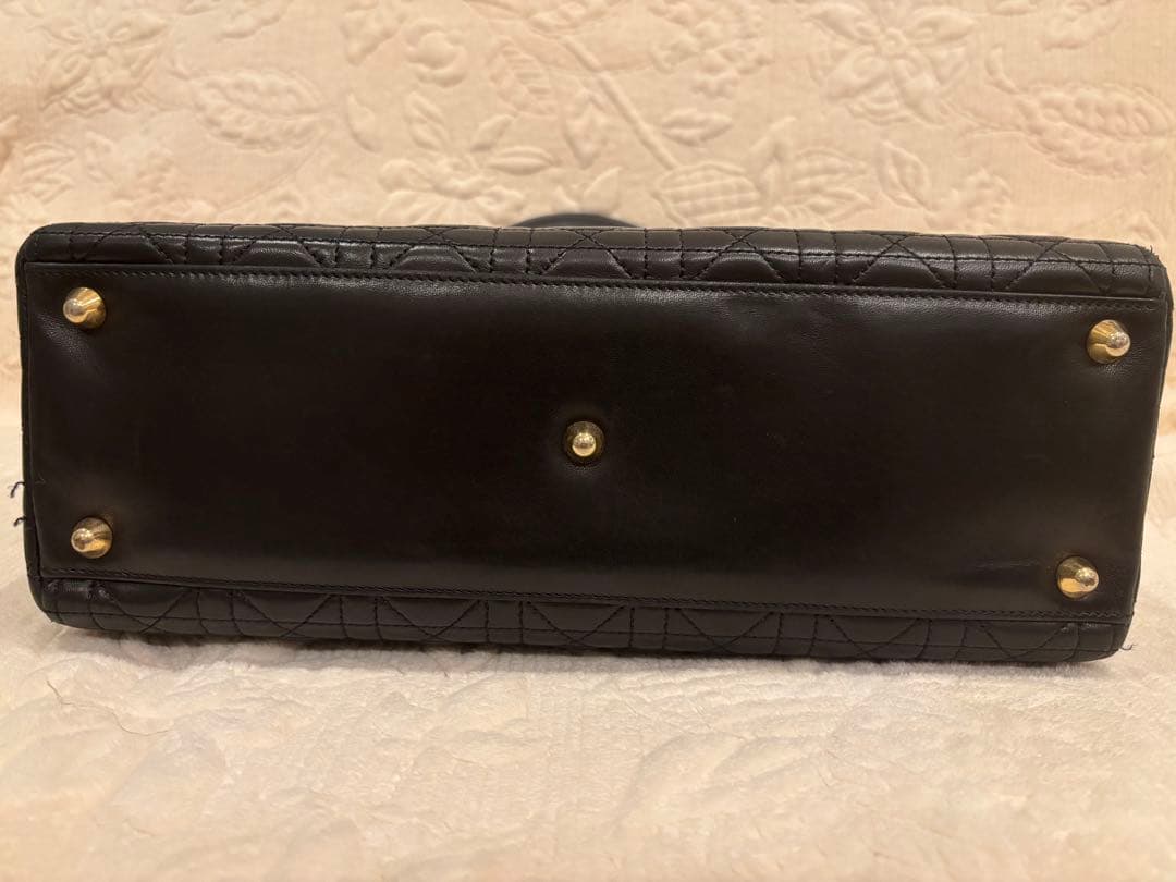 クリスチャンディオール レディディオール ハンドバッグ カナージュ 黒