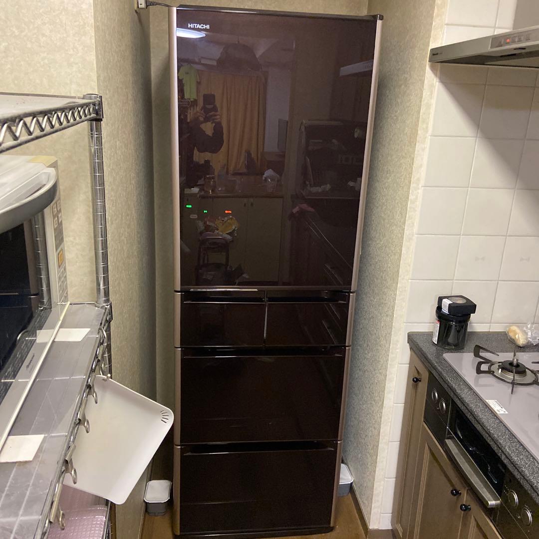 HITACHI 5ドア冷蔵庫 ダークブラウン